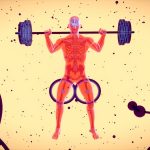 a picture of a man lifting a barbell